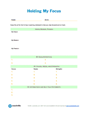 Coaching Focus Tracker Form