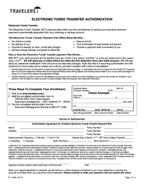 Electronic Funds Transfer Authorization