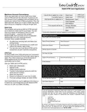 Debit/ATM Card Application