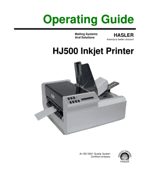 HJ500 Inkjet Printer Operating Guide