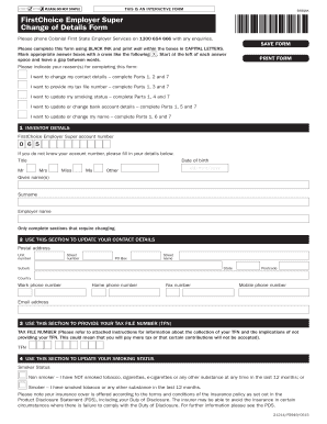 FirstChoice Employer Super Change of Details Form
