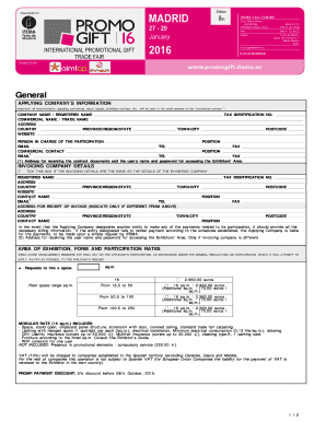 Exhibition Participation Application Form