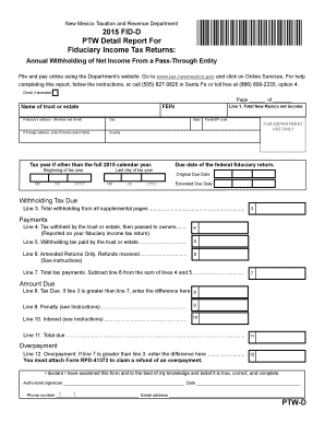 New Mexico Fiduciary Income Tax Return