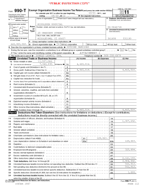 Form 990-T Exempt Organization Business Income Tax Return
