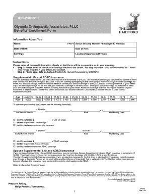 Benefits Enrollment Form