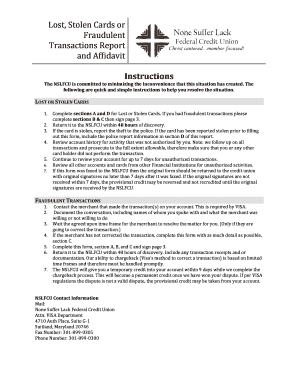 Lost Stolen Cards Fraudulent Transactions Report