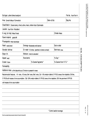 Soil Description Form