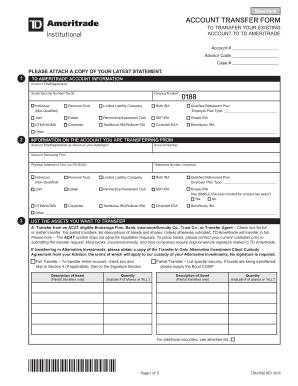 TD Ameritrade Account Transfer Form