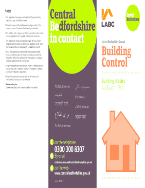 Building Notice Application Form