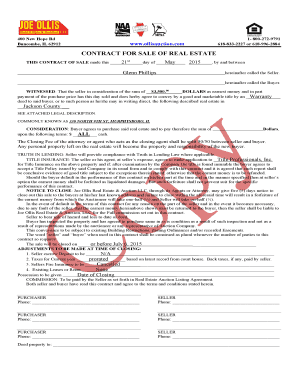 Contract for Sale of Real Estate