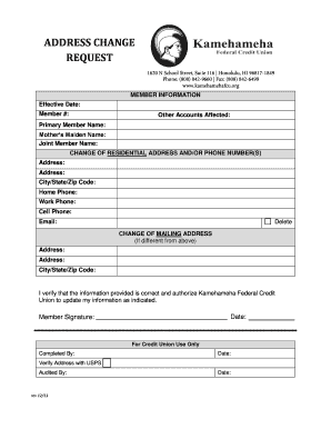 Address Change Request