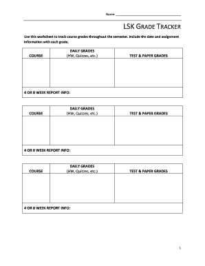 LSK Grade Tracker
