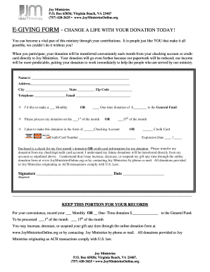 E-Giving Form