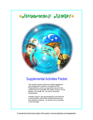 Watchamacallit Wizardry Supplemental Activities Packet