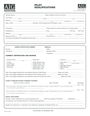 Pilot Qualification Form