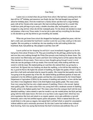 Food Technology Beef Marketing Assignment