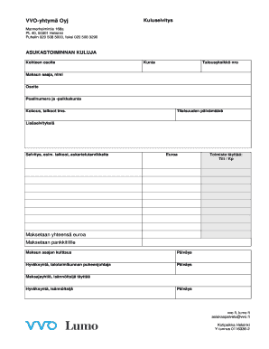 VVO Residential Expense Report