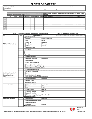 At-Home Aid Care Plan