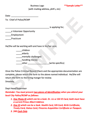 Police Criminal Record Check Application