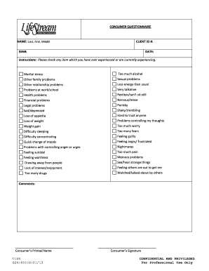 Consumer Questionnaire