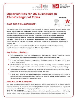 Application for dismissal - Opportunities for UK Businesses in Chinas Regional Cities - export org