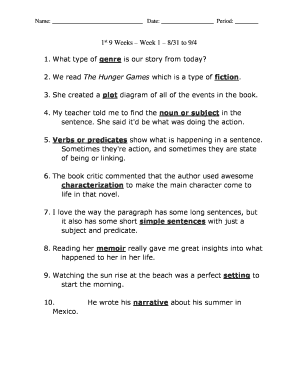 English Language Arts Homework