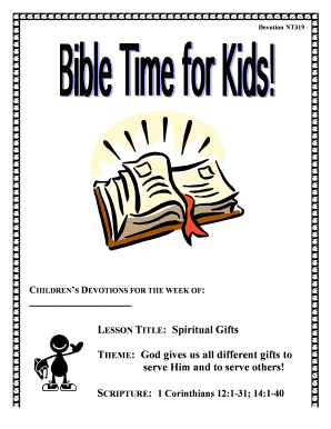 Children's Devotion Template