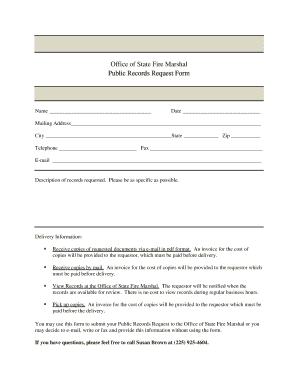 Public Records Request Form