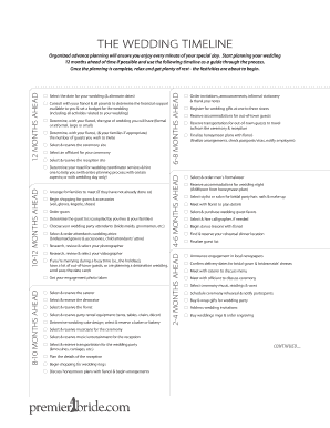 Wedding information sheet - The wedding Timeline - pdfimageswondersharecom