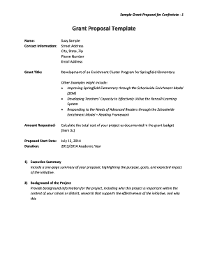 fillable online grant proposal template pdfimageswondersharecom grant proposal template