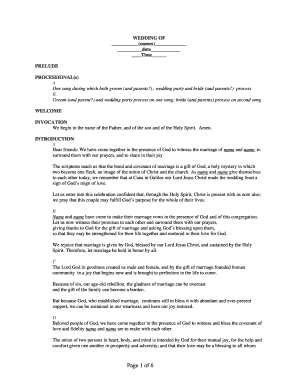 Christian Wedding Ceremony Script