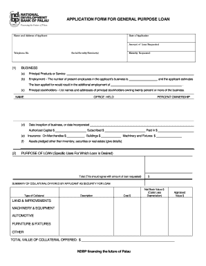 General Purpose Loan Application Form