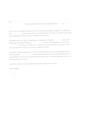 Resignation Letter Template