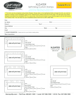 Custom Stamp Order Form