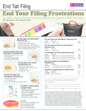 Smead End Tab Products Promotion