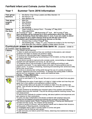 Fairfield Infant and Colneis Junior Schools Year 1 Summer Term ... - colneisjunior co