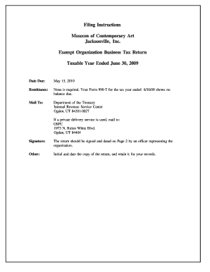 Form 990-T Exempt Organization Business Tax Return