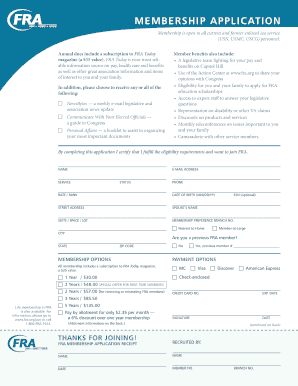 FRA Membership Application