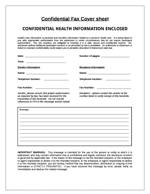 Confidential Fax Coversheet - Wondershare