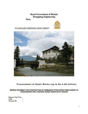 BIDDING DOCUMENT FOR CONSTRUCTION OF PERMANENT STRUCTURES FROM CHUBAR TO