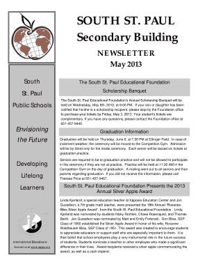 South St. Paul Educational Foundation Newsletter