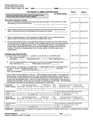 Alaska Unemployment Claim Certification