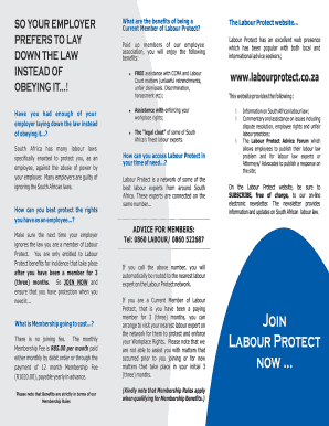 Labour Protect Membership Application Form