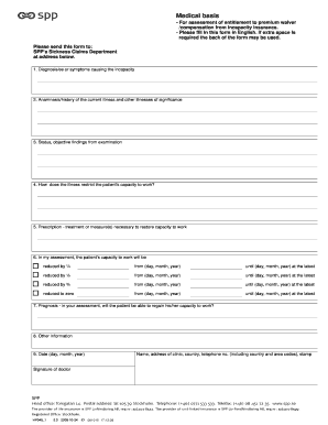 Medical Incapacity Insurance Claim Form
