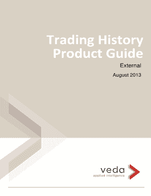 Trading History Product Guide - bvedabbcombau