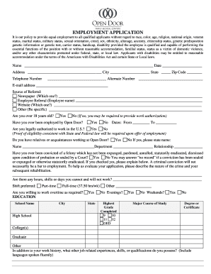 Employment Application Form