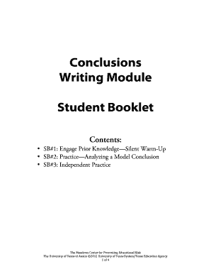 Writing Module Student Booklet