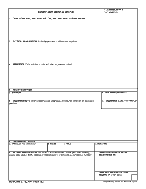 Military Patient Admission and Discharge Record