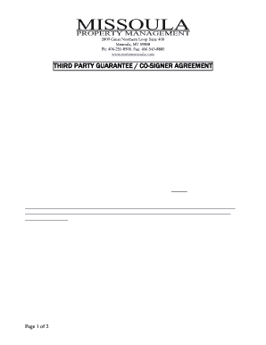 Third Party Guarantor Agreement