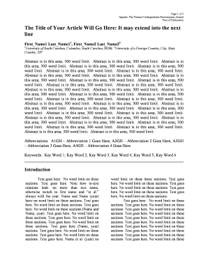 Neuroscience Journal Article Template